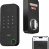 ThorBolt X1 Apple Home Key Lock, iOS ONLY Smart Keyless Entry HomeKit Door Lock with Fingerprint, Keypad Deadbolt Lock Works with HomeKit Over Thread (Border Router Required), IP65 Weatherproof, Black
