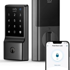 eufy Security Smart Lock C210, Keyless Entry Door Lock, Built-in WiFi Deadbolt, Smart Door Lock, No Bridge Required, Easy Installation, Touchscreen Keypad, App Remote Control, 4 AA Batteries Included