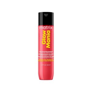 MATRIX Glow Mania Shampoo - Enhances Shine and Moisturizes, Preserves and Protects Color Vibrancy, For Dull and Color-Treated Hair, Sulfate-Free, With Glycolic Acid & Rosehip Oil
