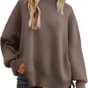 LILLUSORY Women's Oversized Batwing Sweaters 2025 Fall Outfits Trendy Crewneck Knit Side Slit Fashion Pullover Tops