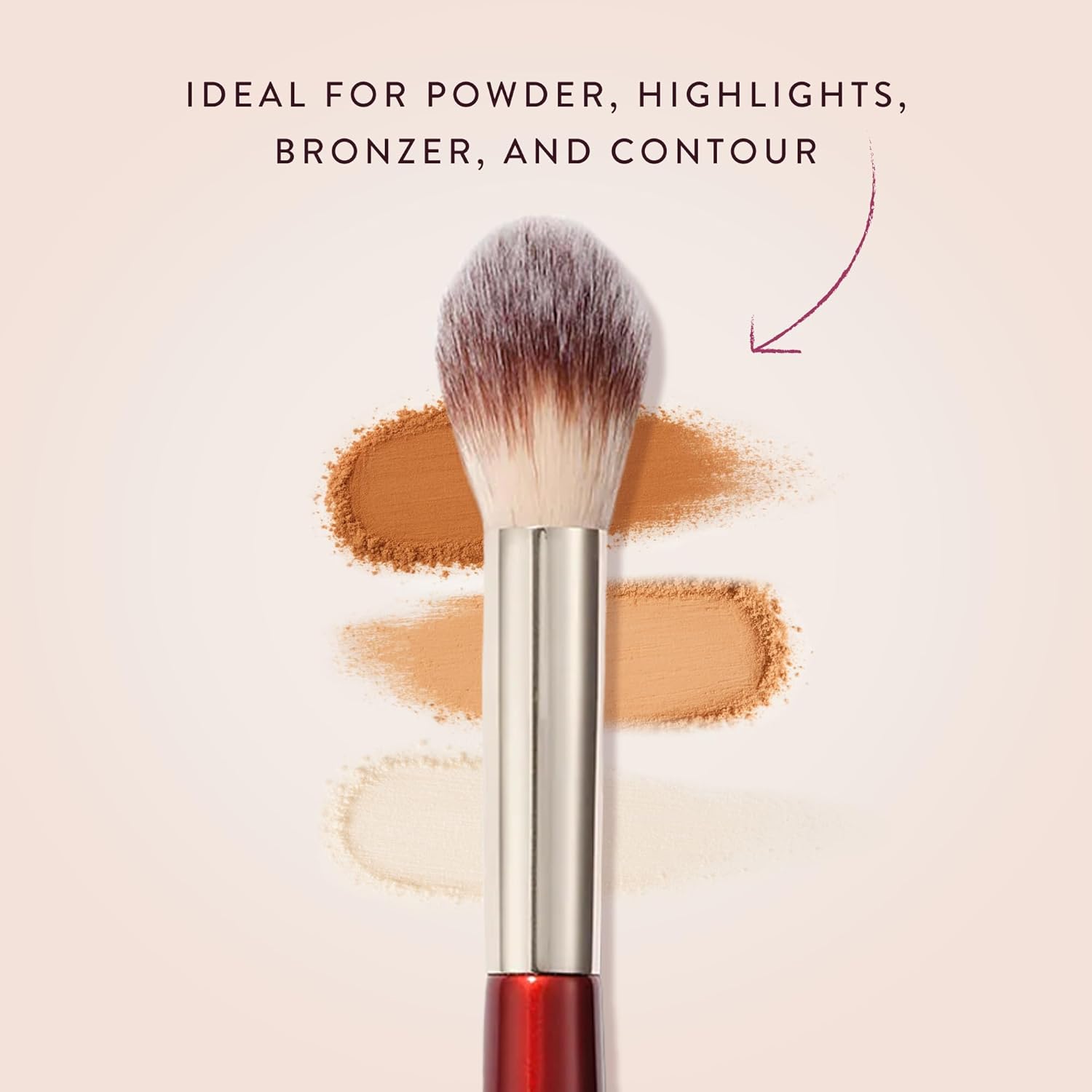 BK BEAUTY 108 PRECISION POWDER MAKEUP BRUSH – Pro-Designed Tapered Brush for Precise Under-Eye Setting, Crease-Free Finish, and Subtle Highlighting - Image 3