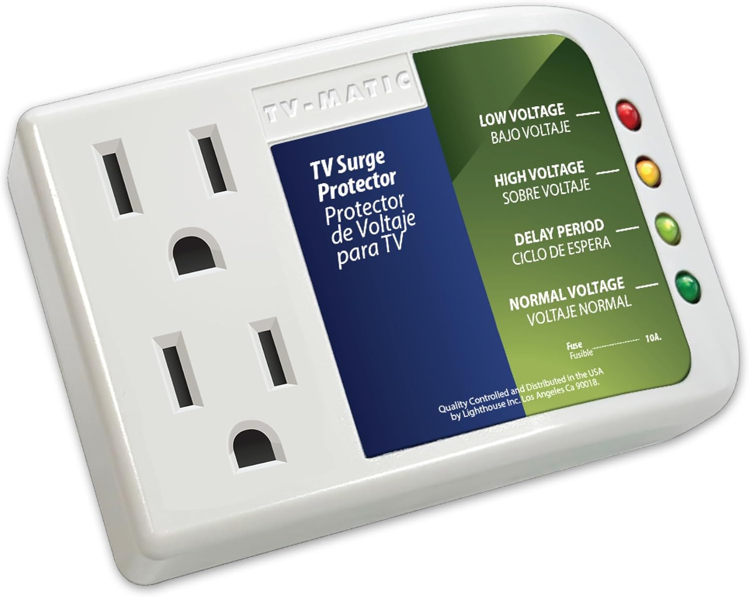 Electronic Voltage & Surge Protector for Smart TV, Game Consoles and Entertainment Center, Protects Against High and Low Voltage, Brownout, Spikes, Power Failure