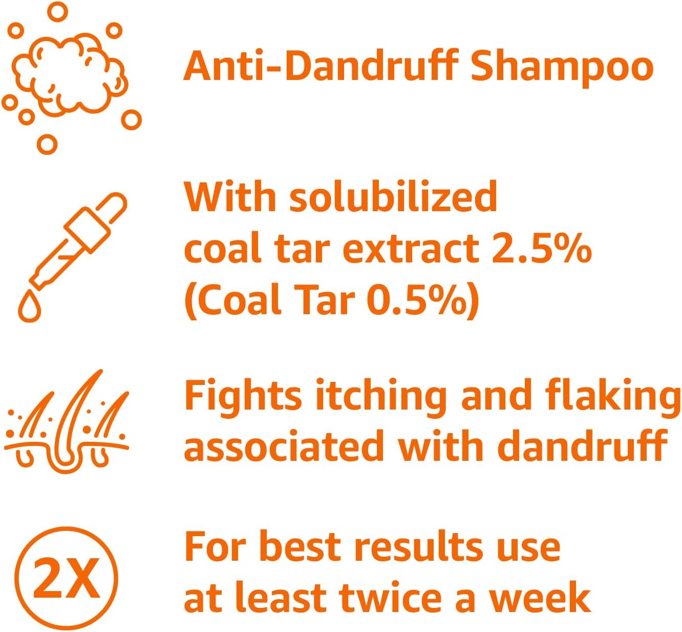 Amazon Basics Therapeutic Plus Coal Tar Anti-Dandruff Shampoo 0.5%, 16 Fl Oz, Pack of 1 - Image 3