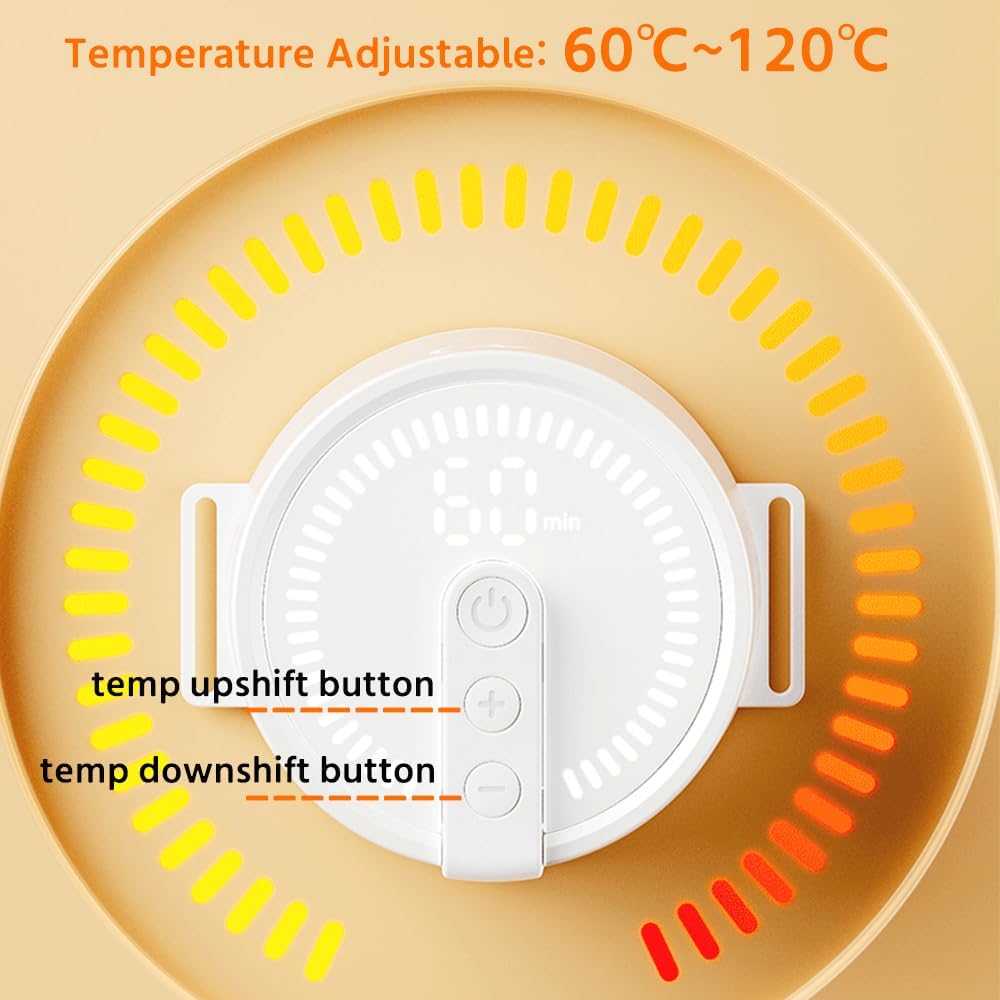 Matouch Smart Smokeless Moxibustion Box, Intelligent Temperature Control, Time Control, LCD Temperature Display, Portable Moxibustion Instrument Electronic Physiotherapy Instrument Set Gift for Woman - Image 3