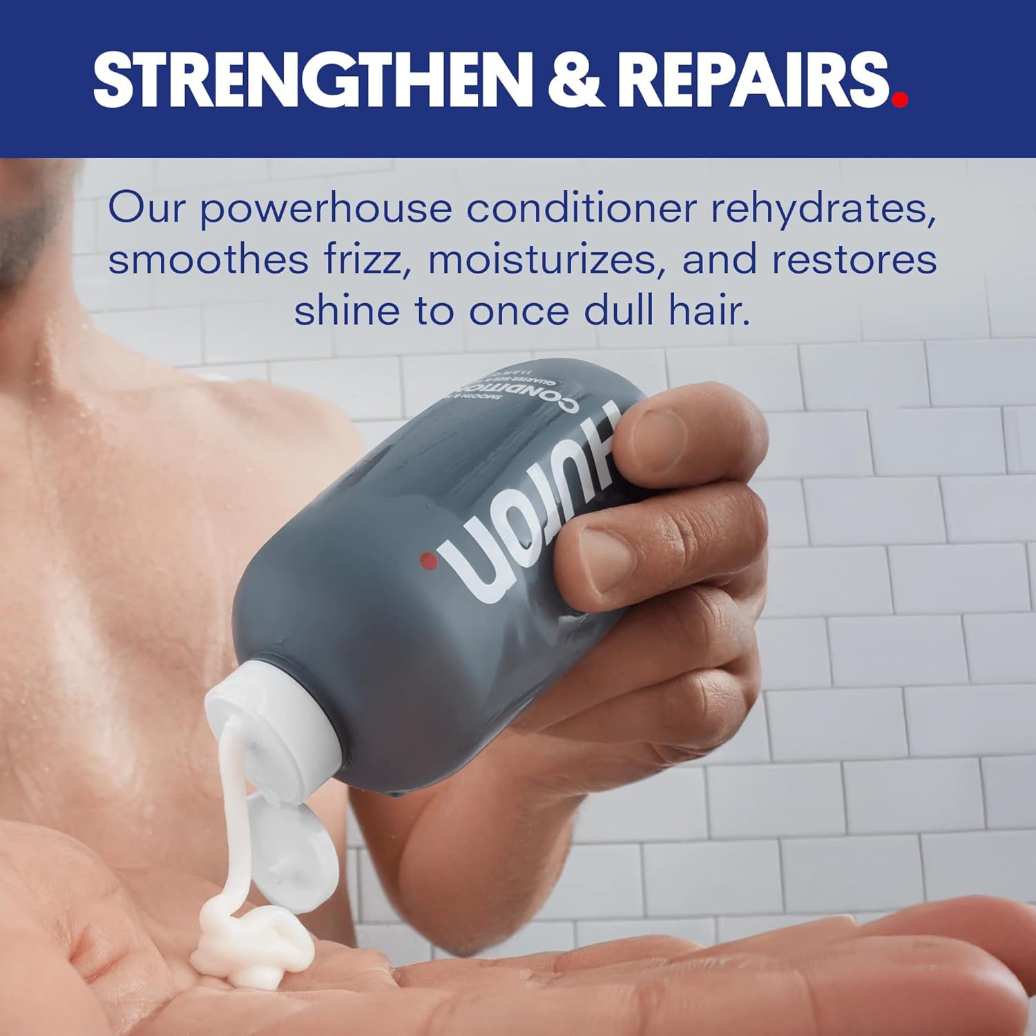 Huron Men’s Conditioner - Lightweight, Hydrating Conditioner - Eliminates Frizzy Hair, Moisturizes, & Restores Shine - Clean & Invigorating Scent - 100% Vegan Ingredients & Cruelty-Free - 11.8 Fl Oz (2 Pack) - Image 2