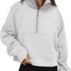 AUTOMET Womens Sweatshirts Half Zip Cropped Pullover Fleece Quarter Zipper Hoodies 2026 Fall Fashion Outfits Clothes