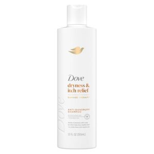 Dove Damage Therapy Derma Shampoo Dryness + Itch for Flaky Scalp with Pyrithione Zinc and Coconut Oil 12 Fl Oz