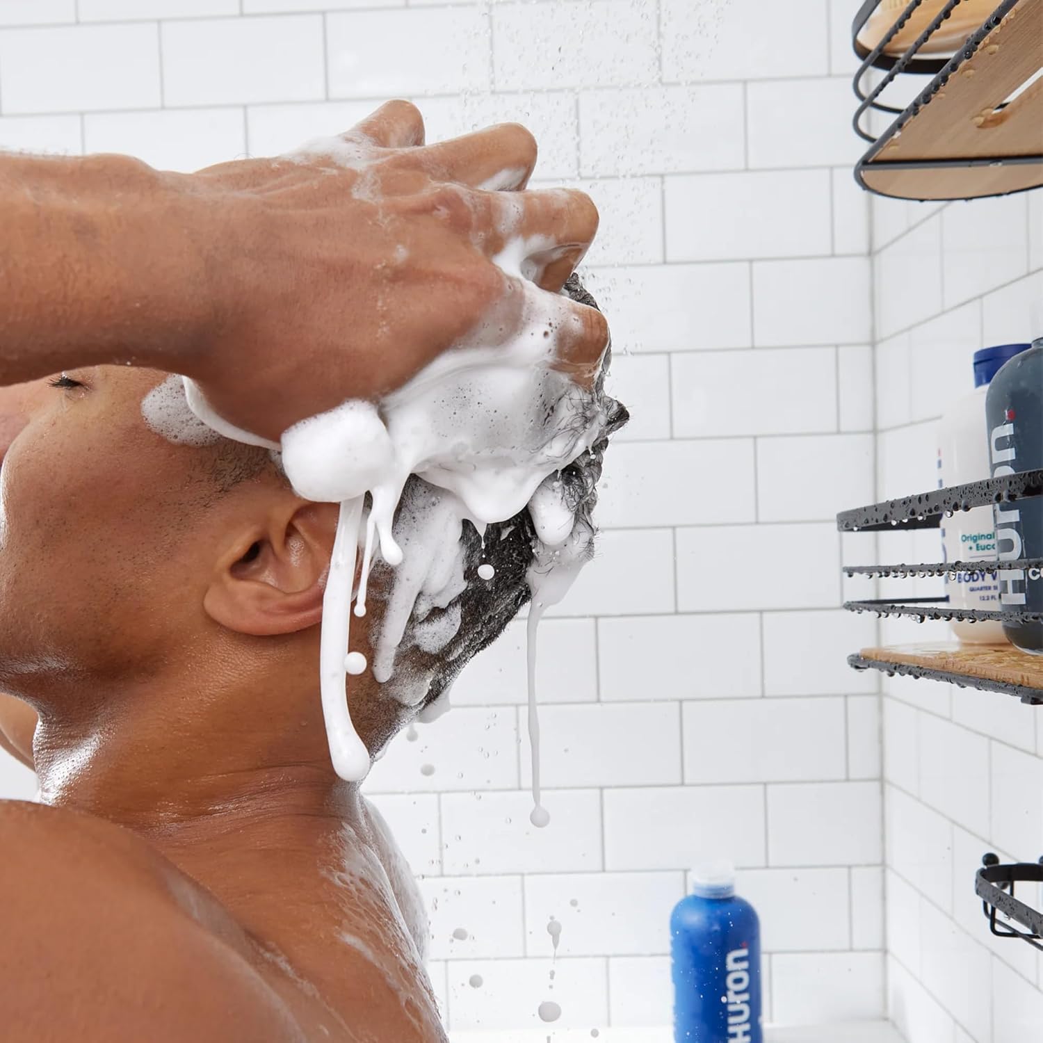 Huron Clean Citrus Woods Men's Shampoo – Strengthening, Hydrating & Nourishing – Sulfate-Free, Vegan & Cruelty-Free – 12 oz – Invigorating Citrus & Mint Scent - Image 5