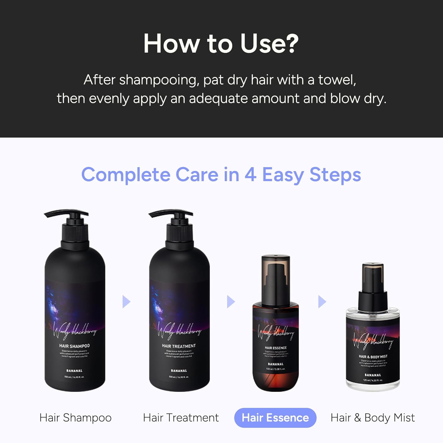 2-in-1 Korean Hair Perfume Oil & Serum with Moroccan Argan Oil & 12 Amino Acids for Dry, Damaged, Glass Hair Shine & Frizz-Control – Paraben & Alcohol-Free – Woody Blackberry – 100ml / 3.38 fl oz - Image 6