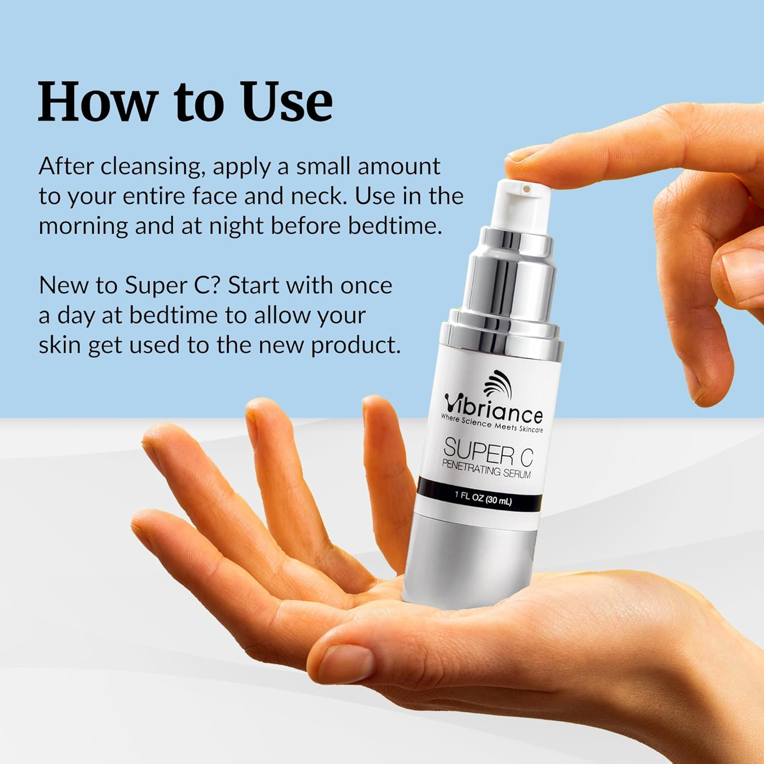 Vibriance Super C Serum for Mature Skin - All-in-One Vitamin Formula Hydrates, Firms, Lifts, Smooths, Targets Age Spots, Wrinkles, 1 fl oz - Image 3