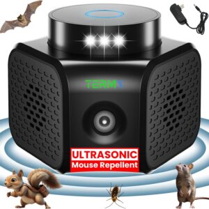 Ultrasonic Pest Repeller Indoor 4 Modes No Touch Solution Pest Repellent Ultrasonic Plug in Electronic Mouse Repellent Devices Rat Deterrent Indoor for House Attic Office Garage Warehouse RVs