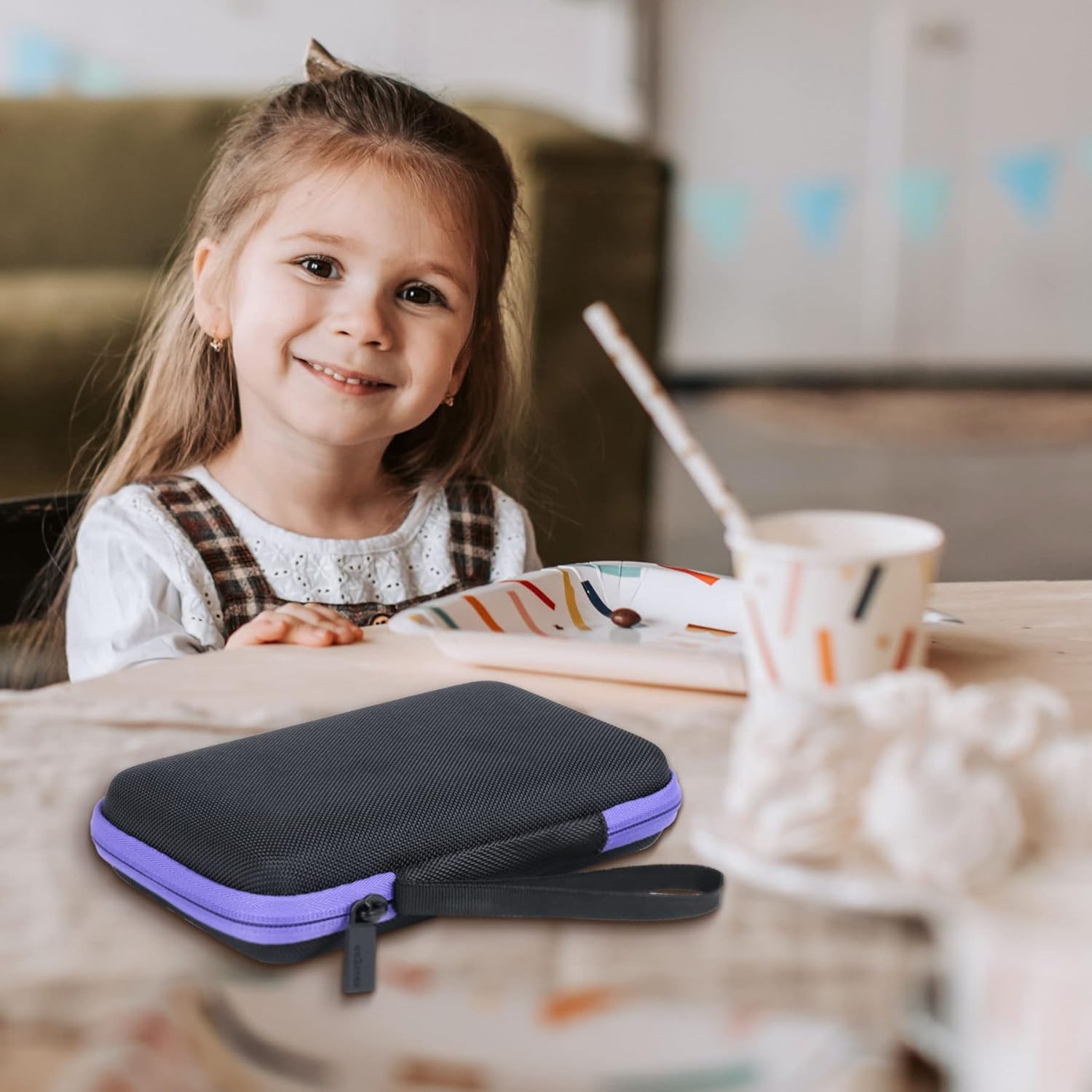 co2CREA Hard Case Replacement for VTech KidiBuzz 3 / KidiBuzz G2 Kids’ Electronics Smart Device KidiConnect (Black Case + Inside Purple) - Image 9