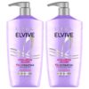L'Oreal Paris Elvive Hyaluron Plump Shampoo and Conditioner Set for Dehydrated, Dry Hair with Hyaluronic Acid Care Complex, 1 Kit (2 Products)