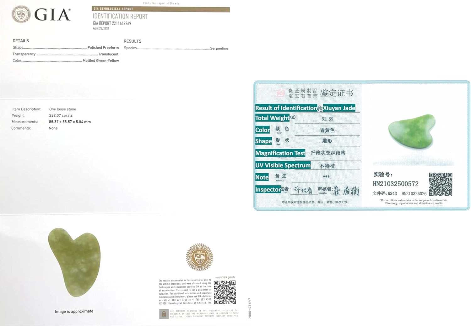 STARR-GIA Certified 100% Xiuyan Jade Gua Sha Massage Tool-Face Massager Reduces Puffiness-Gua Sha Facial Tools Promotes Blood Flow-Easy to Hold Face Sculpting Tool-Trigger Point Acupuncture - Image 5