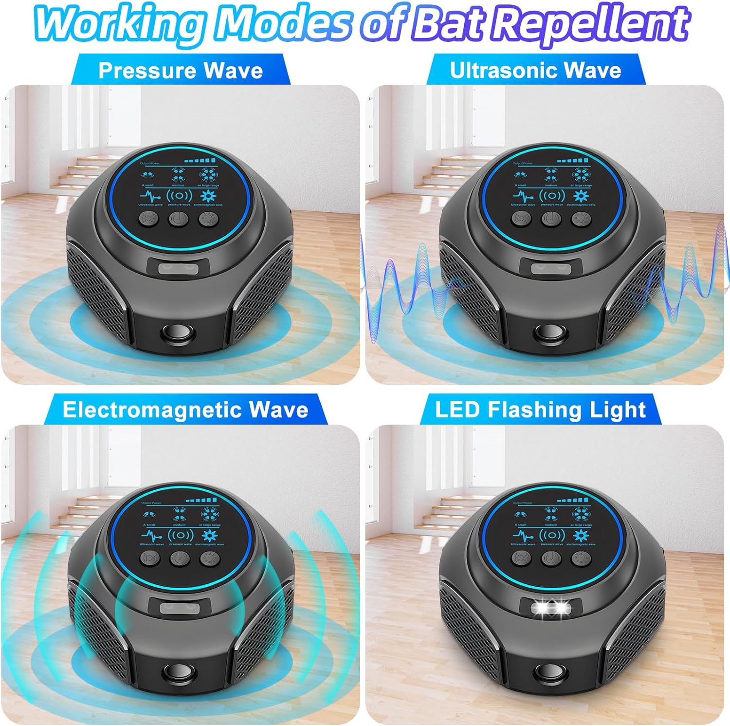 2026 Upgraded Mouse Repellent Ultrasonic Plug in Mice Repellent Indoor Control for Rodent Rat Mouse Mice Squirrel 3 IN1 Electronic Repellent Devices for House Garage Basement Attic 2 Pack - Image 6