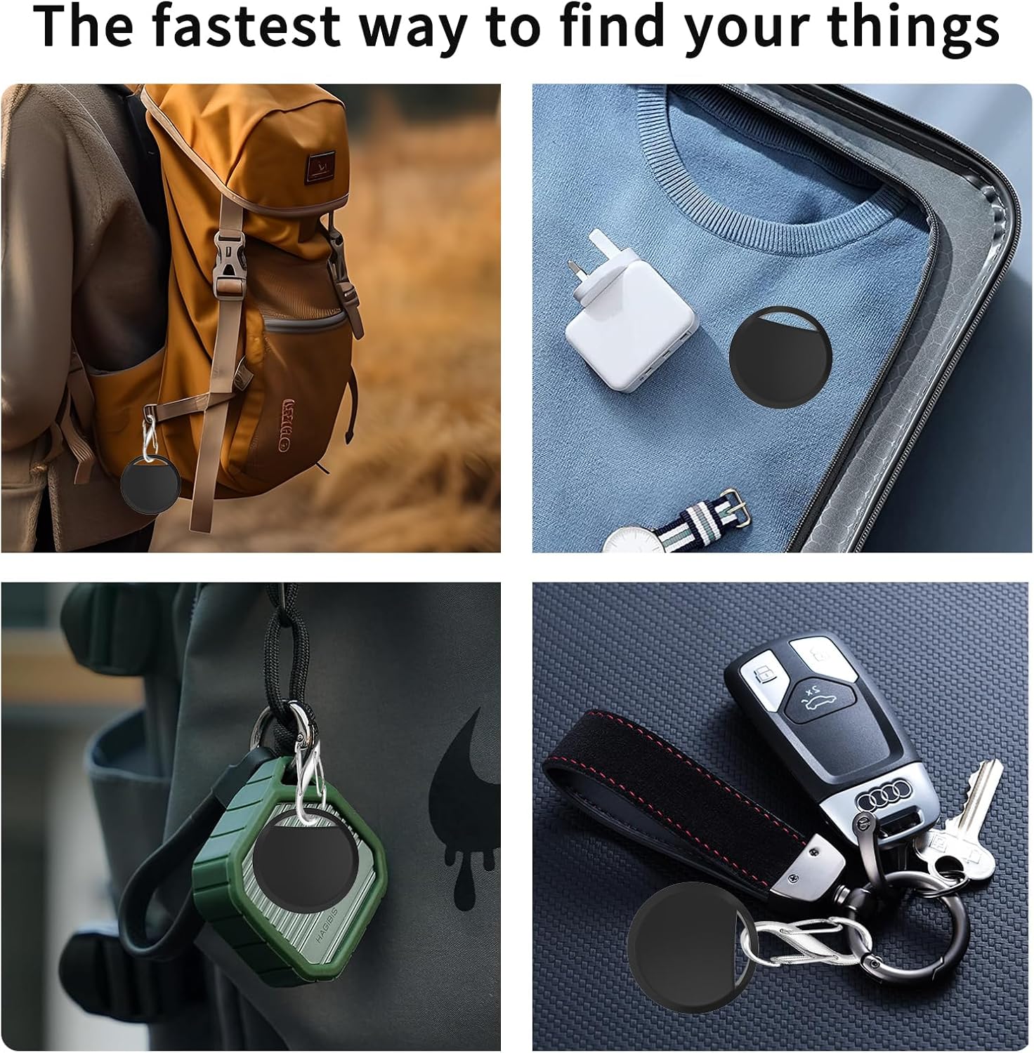 Air Tracker Tags 4 Pack Smart Tag Bluetooth Trackers Work with Apple Find My (iOS Only), Lightweight Tag Prevent Loss of Luggage Wallets Keys Bags,Replaceable Battery,IP67 Waterproof - Image 7