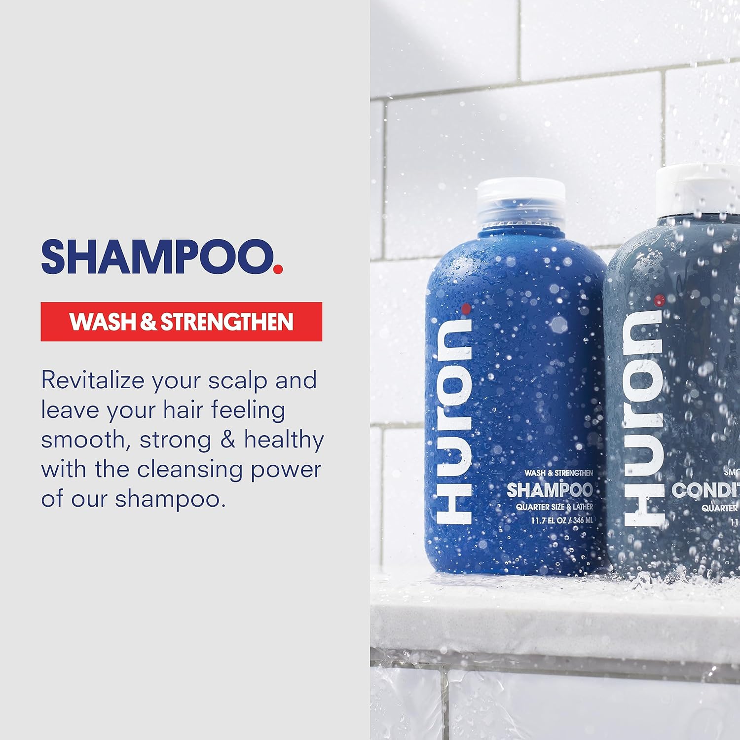Huron Hair Duo | Nourishing Shampoo & Conditioner Set for Men | Cleanse, Strengthen & Hydrate | Sulfate-Free, Paraben-Free, Vegan | Designed for Daily Use on All Hair Types (2 Pack) - Image 4