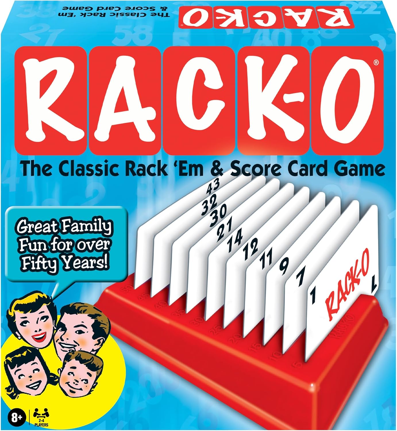 Winning Moves Rack-O Retro Game Games USA, Classic Tabletop Game Enjoyed by Families Since The 1950's! Ages 8+, 2-4 Players (6122) - Image 2