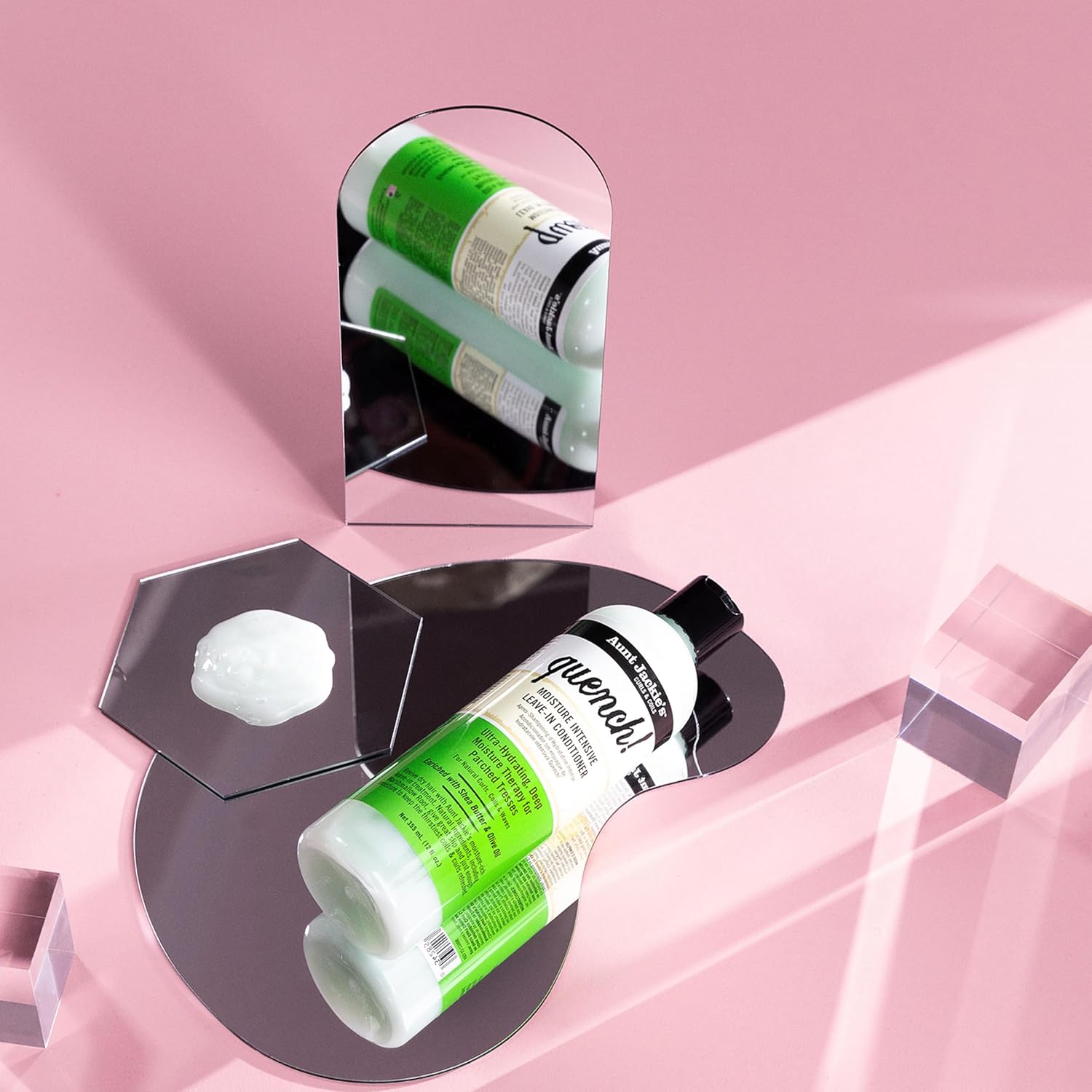 Aunt Jackie's Curls and Coils Quench Moisture Intensive Leave-In Hair Conditioner for Natural Curls, Coils and Waves, Enriched with Shea Butter, 12 oz - Image 6