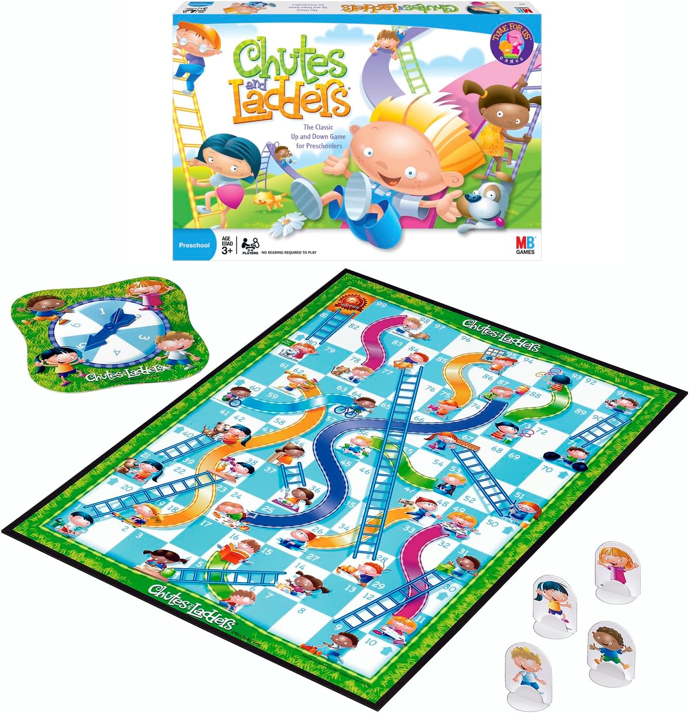 Hasbro Gaming Chutes and Ladders Board Game | 2 to 4 Players | Back to School Gifts for Kids | Preschool Classroom Games | Ages 3+ (Amazon Exclusive) - Image 2
