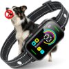 DINJOO Smart Bark Collar - Rechargeable Anti Barking Training Collar with 8 Adjustable Sensitivity, Beep & Shock (Dark Black) for Large, Medium & Small Dogs