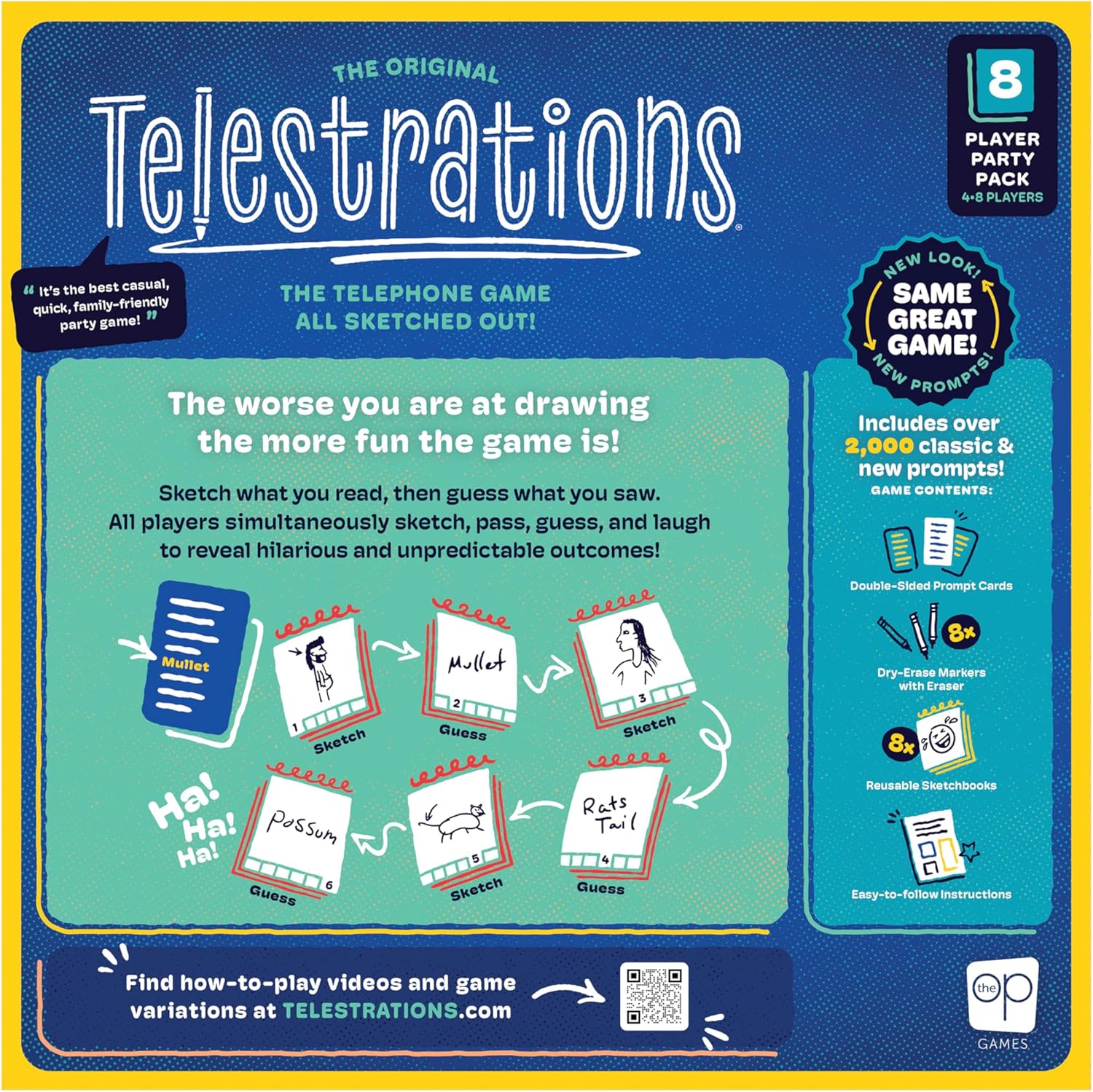 Telestrations 8 Player 2nd Edition Board Game, Award Winning Hilarious and Unpredictable Must Have Party Game with a New Look, Sketch What Your Read Then Guess What You Saw, 4-8 Players, Ages 10+ - Image 11