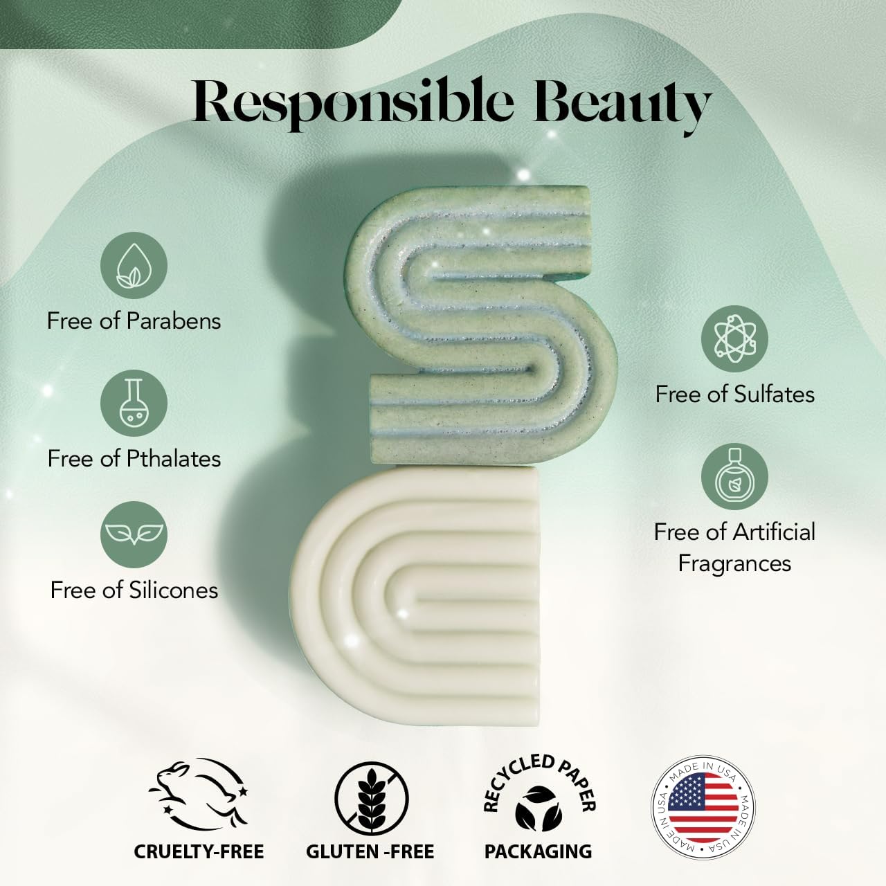 Kitsch Rosemary & Biotin Shampoo and Conditioner Set for Hair Growth - Strengthening, Thickening & Volumizing Shampoo and Conditioner Bar - Paraben, Sulfate & Silicone Free - Made in USA - 2 pack - Image 6