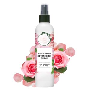 Nourishing Detangling Spray for All Hair Types, Frizz Control & Lightweight Conditioning, Rose Hips Scent, 7 fl oz