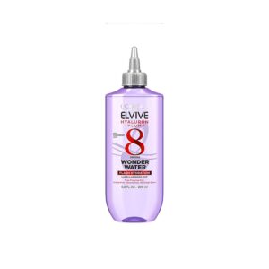 L'Oreal Paris Elvive Hyaluron Plump Flash Hydration Wonder Water Hair Rinse, 8 Second Hydrating Hair Care Treatment for Soft, Shiny Hair, 6.8 Fl Oz
