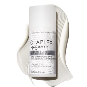 Olaplex Nº. 5 Leave-In Conditioner: Moisturizes & Mends Split Ends | Reduces Breakage & Repairs, Protects Damaged Hair | For Coily, Curly, Straight, and Wavy, Stocking Stuffers, 100 mL / 3.3 Fl Oz