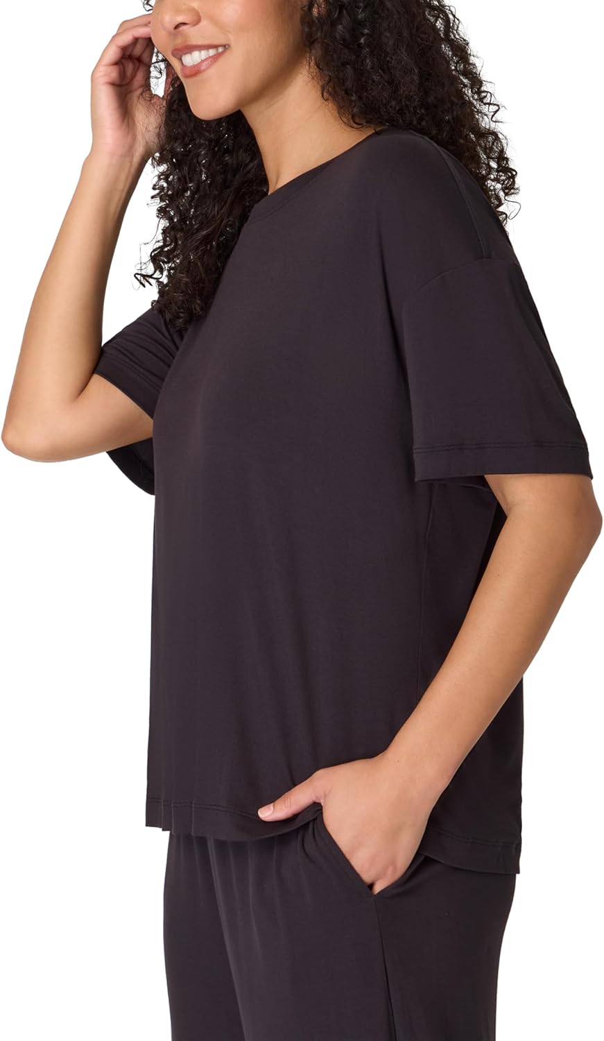 Bali Womens Sleepwear T-Shirt, Breathe Short-Sleeve Pajama Tee, Boxy Sleepwear Tee for Women - Image 4