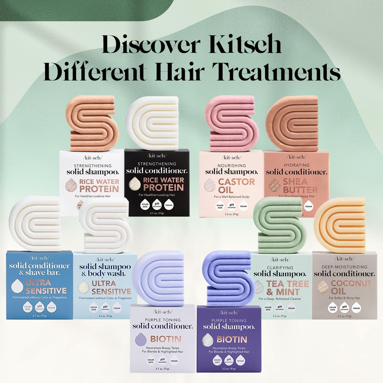 Kitsch Rosemary & Biotin Shampoo and Conditioner Set for Hair Growth - Strengthening, Thickening & Volumizing Shampoo and Conditioner Bar - Paraben, Sulfate & Silicone Free - Made in USA - 2 pack - Image 9