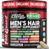 Hair Growth Supplement For Men | Biotin Hair Vitamins Collagen Pumpkin Seed Saw Palmetto Iron Ginseng Bamboo Silica Rosemary Peppermint Keratin Selenium Iodine Flaxseed Horsetail Vitamin A C D3 E B12