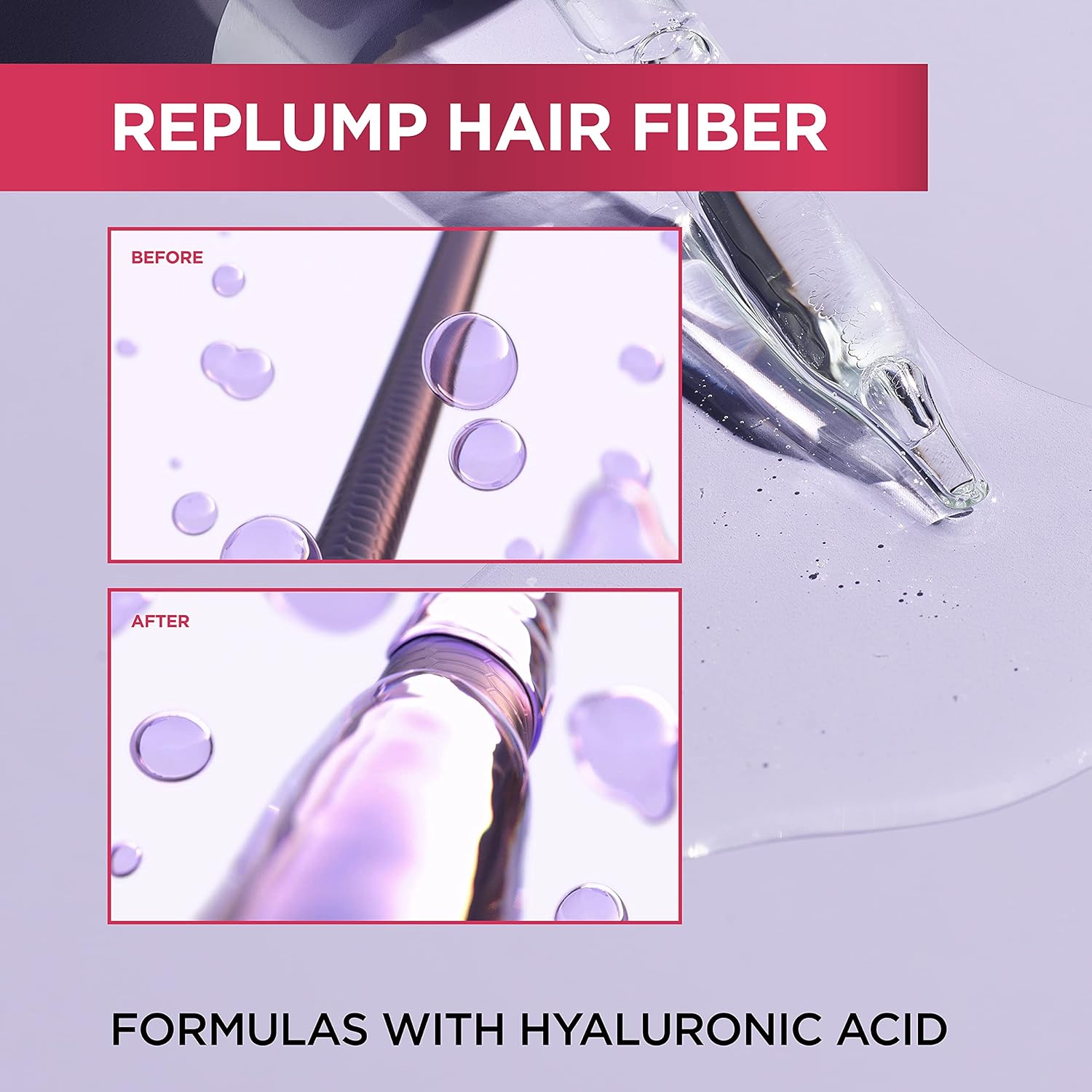 L'Oreal Paris Elvive Hyaluron Plump Flash Hydration Wonder Water Hair Rinse, 8 Second Hydrating Hair Care Treatment for Soft, Shiny Hair, 6.8 Fl Oz - Image 4